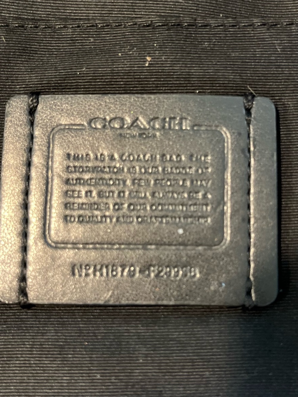 Coach Signature Canvas Tote in Black and Charcoal - Picture 4 of 10
